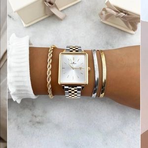 Waldor & Co Sleek Mixed Metal Watch